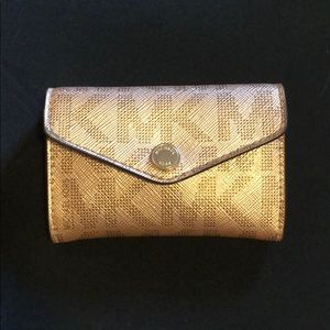Michael Kors Rose Gold Monogram Wallet